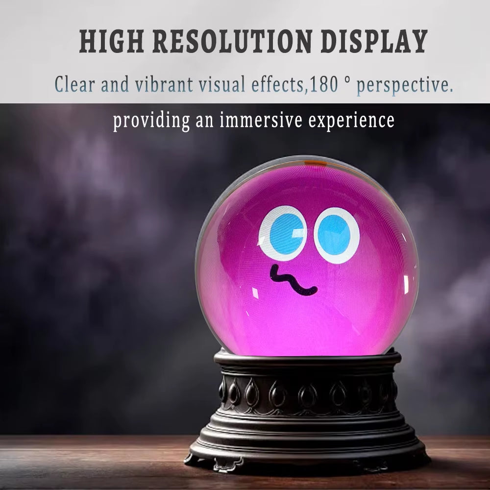 3D Crystal Ballvideo Player Displaying Customizable Video Glass Ball Electronic Screen Gift Perfect for Couples Petsand Memorie