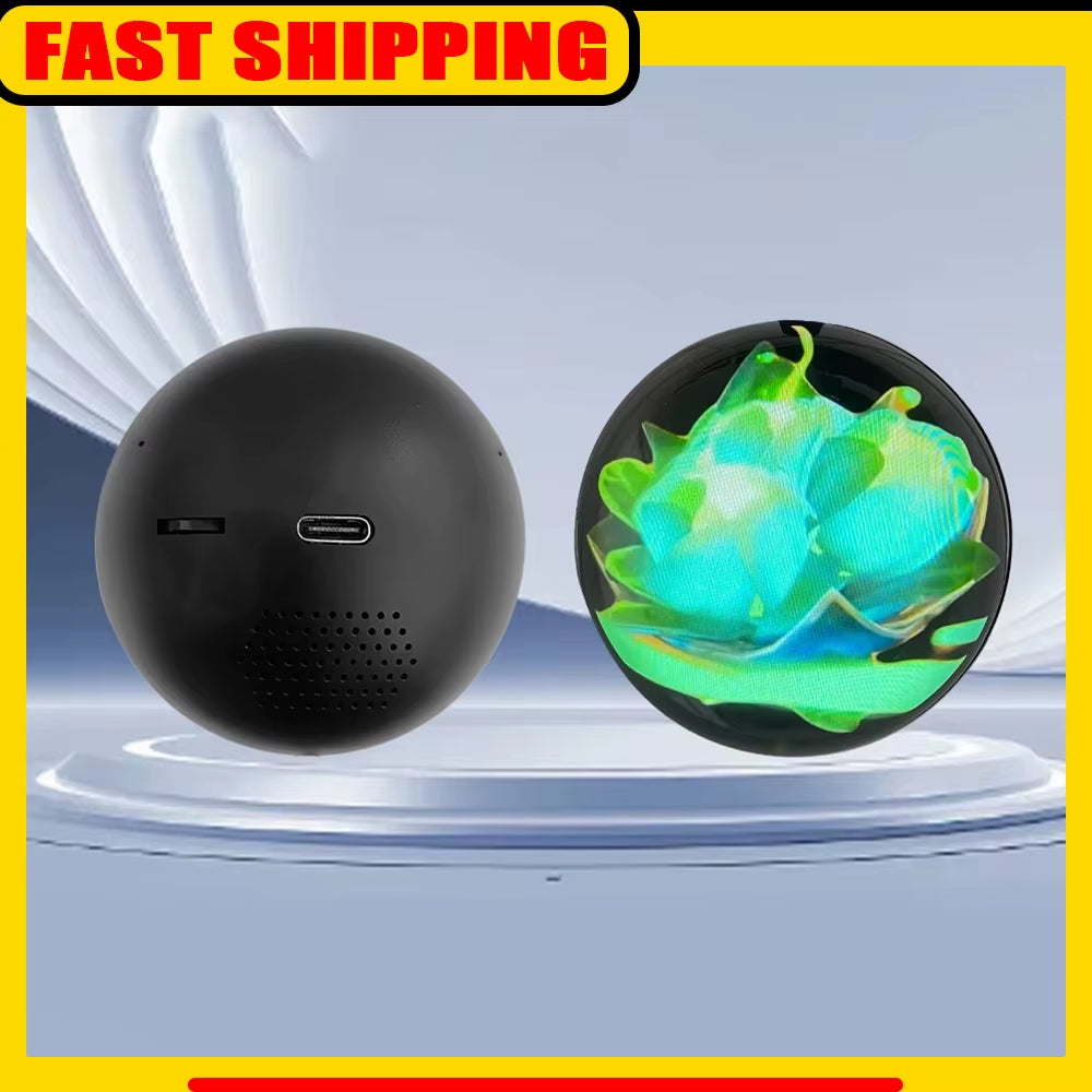 3D Crystal Ballvideo Player Displaying Customizable Video Glass Ball Electronic Screen Gift Perfect for Couples Petsand Memorie