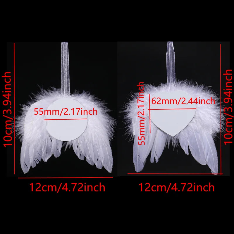 Personalised Christmas gift feather angel wings ornament custom image angel wings feathers suitable for holiday decoration