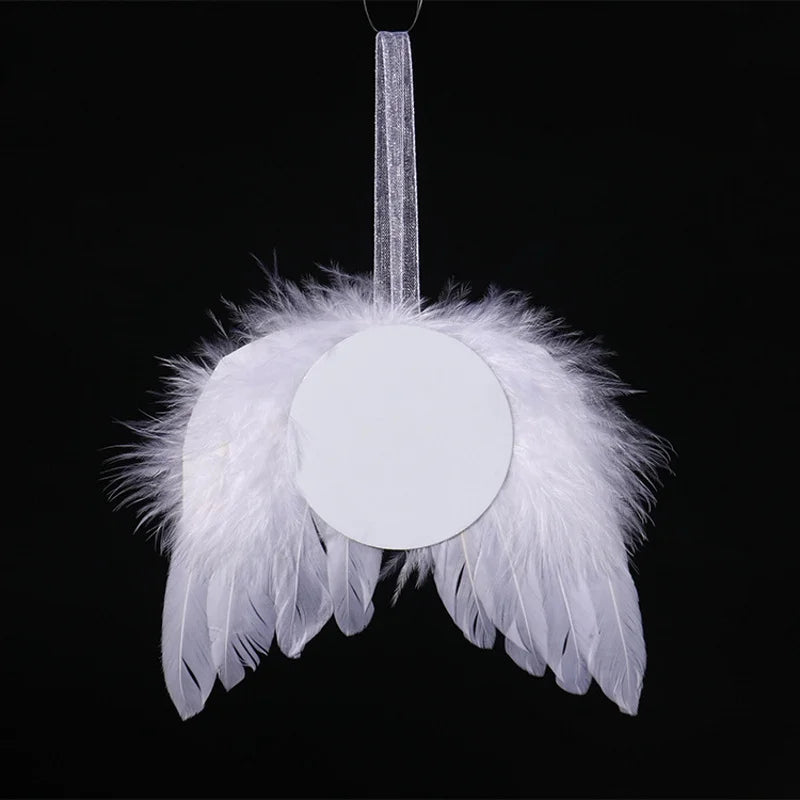Personalised Christmas gift feather angel wings ornament custom image angel wings feathers suitable for holiday decoration