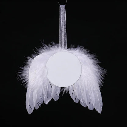 Personalised Christmas gift feather angel wings ornament custom image angel wings feathers suitable for holiday decoration