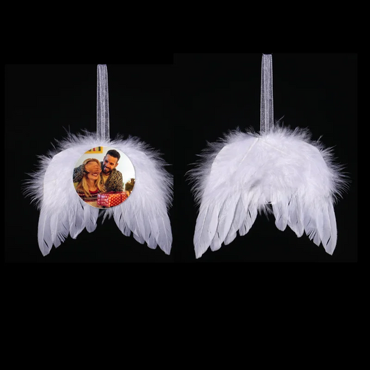Personalised Christmas gift feather angel wings ornament custom image angel wings feathers suitable for holiday decoration