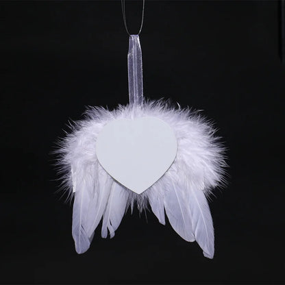 Personalised Christmas gift feather angel wings ornament custom image angel wings feathers suitable for holiday decoration