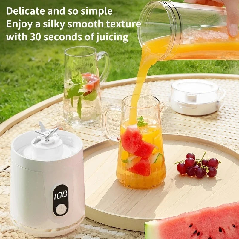Portable Mixer 600ml 12 Blades Household Fruit Cup Smoothie Mixer USB Rechargeable Smoothie Mixer Personal Juicer kitchen Tools
