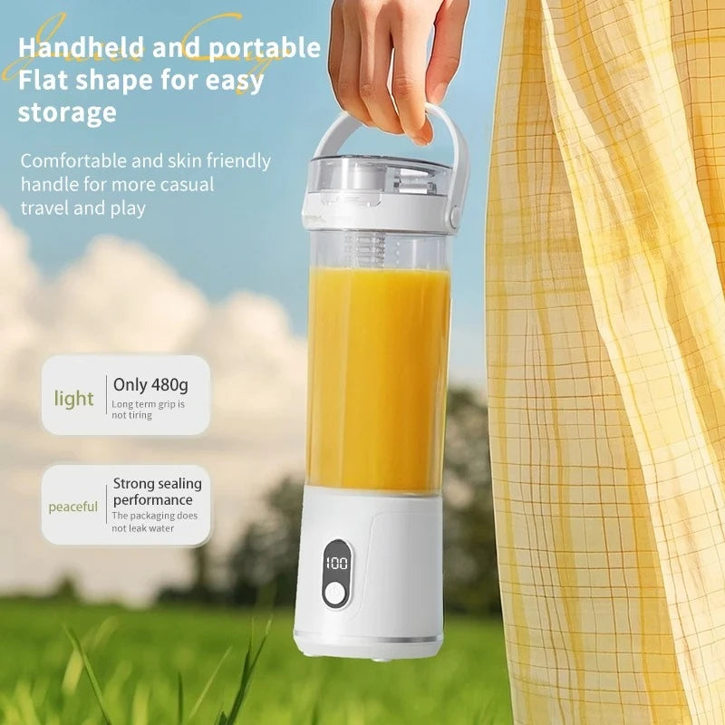 Portable Mixer 600ml 12 Blades Household Fruit Cup Smoothie Mixer USB Rechargeable Smoothie Mixer Personal Juicer kitchen Tools