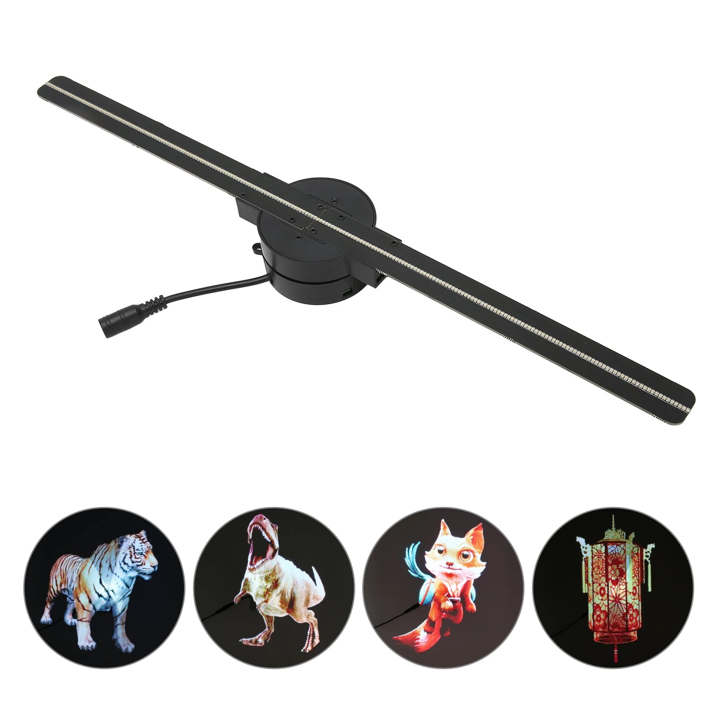 3D Hologram Fan 16.5in 2000x224 WiFi 3D Projector with 224 LED Light Beads for Business Store Advertising Christmas Halloween